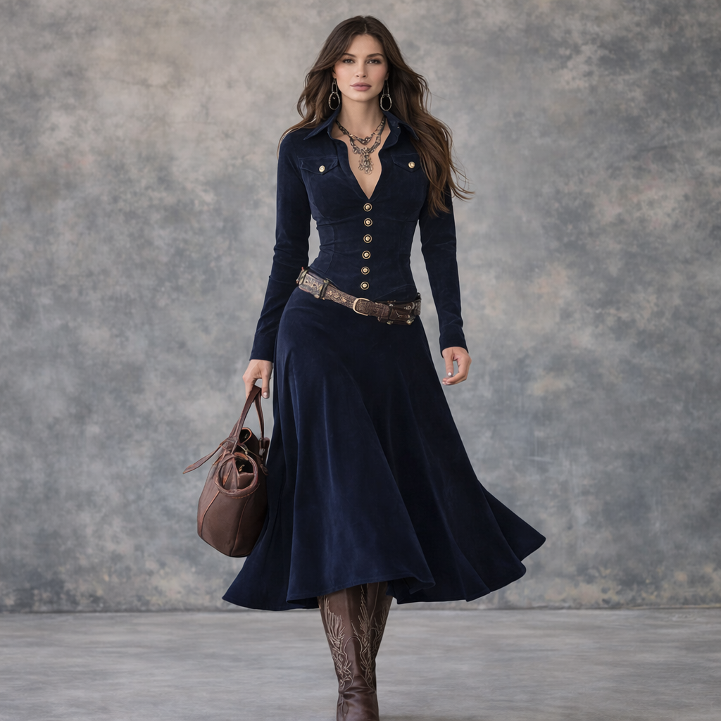 PILAR - DRAPED DRESS