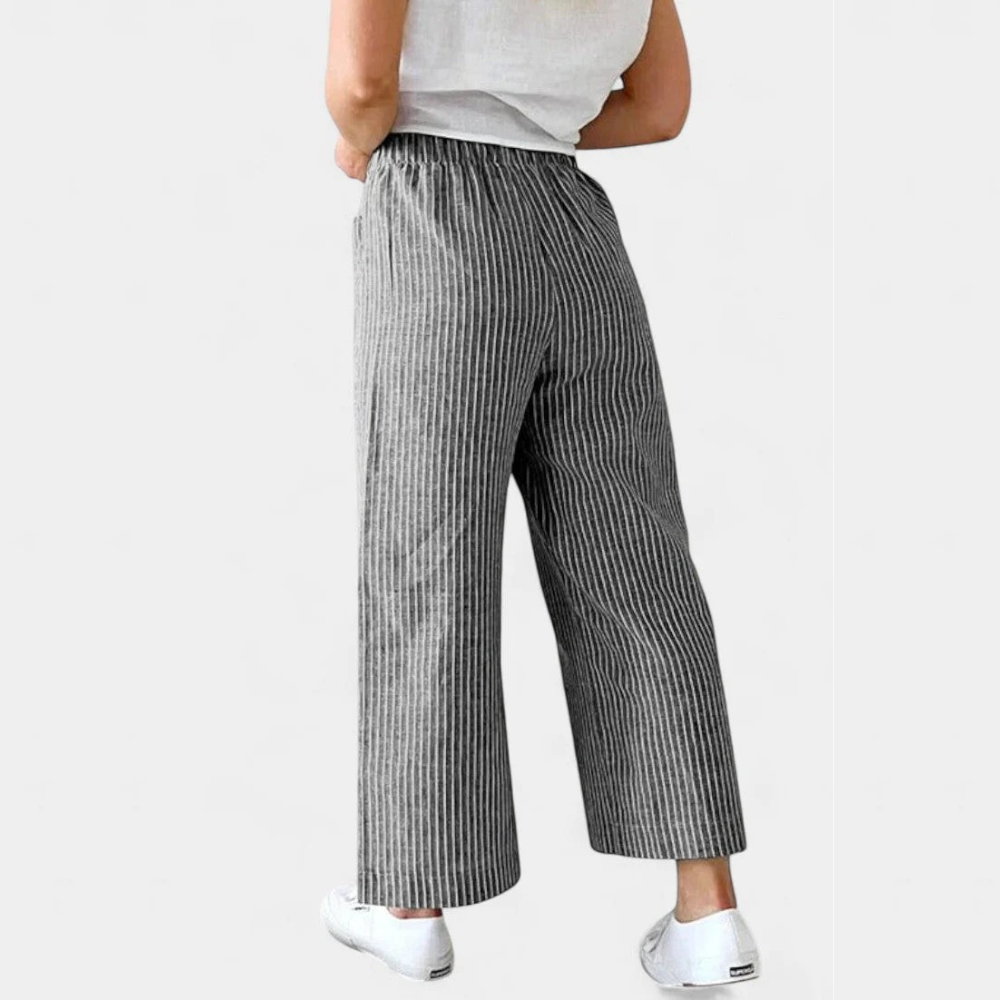 Leneire - Pantalones Livianos de Corte Relajado