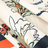 Deleire - Pantalones Rectos de Cintura Alta con Estampado Floral