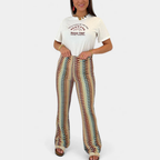 Caterine - Pantalón Acampanado Estampado Retro