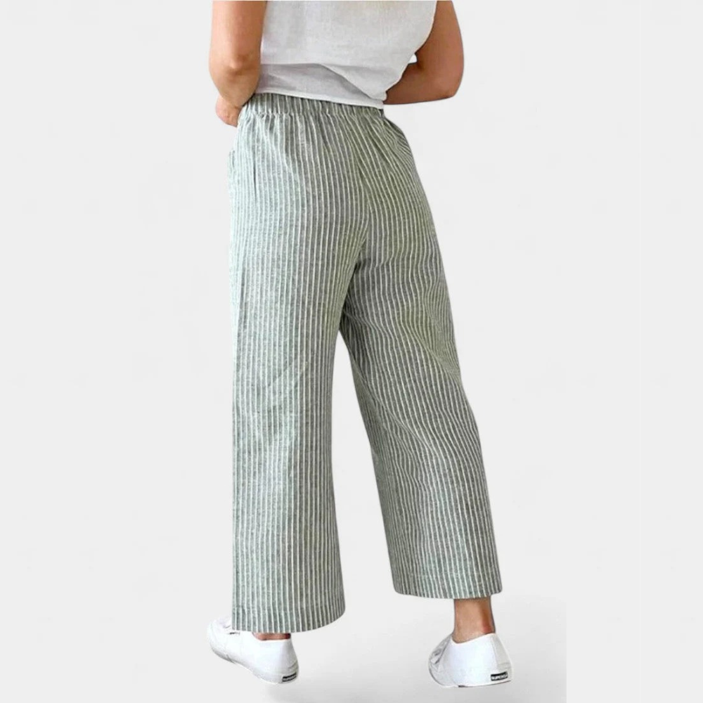 Leneire - Pantalones Livianos de Corte Relajado