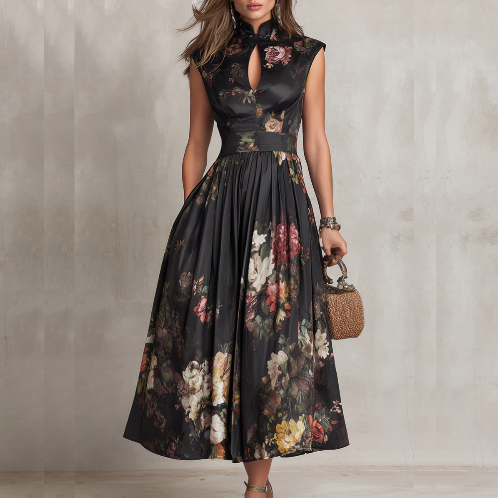 CHLOE - VESTIDO MIDI FLORAL