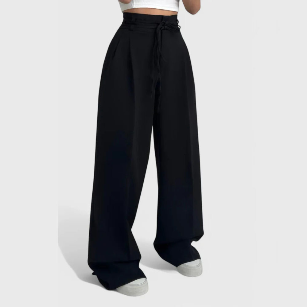 Dene - Pantalones de pierna ancha con cordones