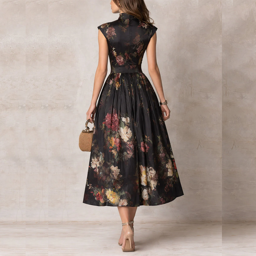 CHLOE - VESTIDO MIDI FLORAL