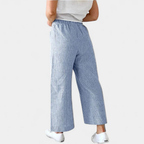 Leneire - Pantalones Livianos de Corte Relajado