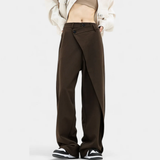 Denise - Pantalones Rectos con Drapado Moderno