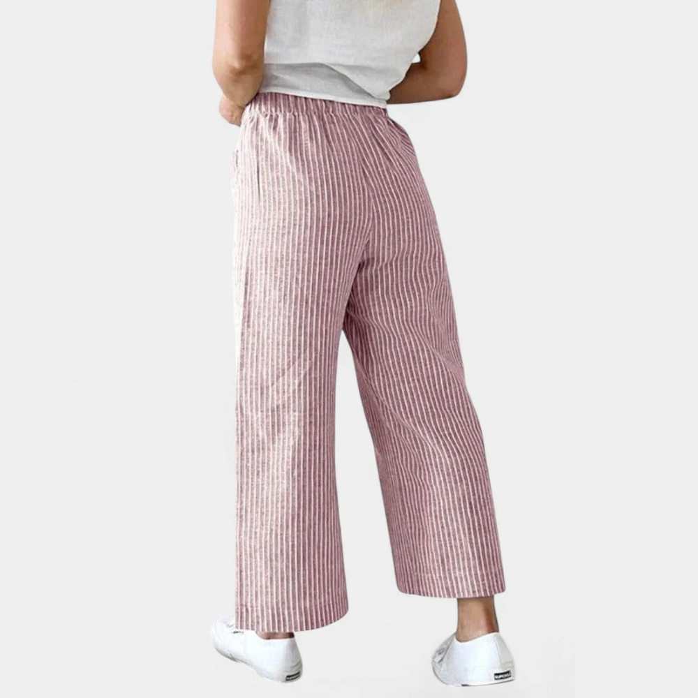 Leneire - Pantalones Livianos de Corte Relajado