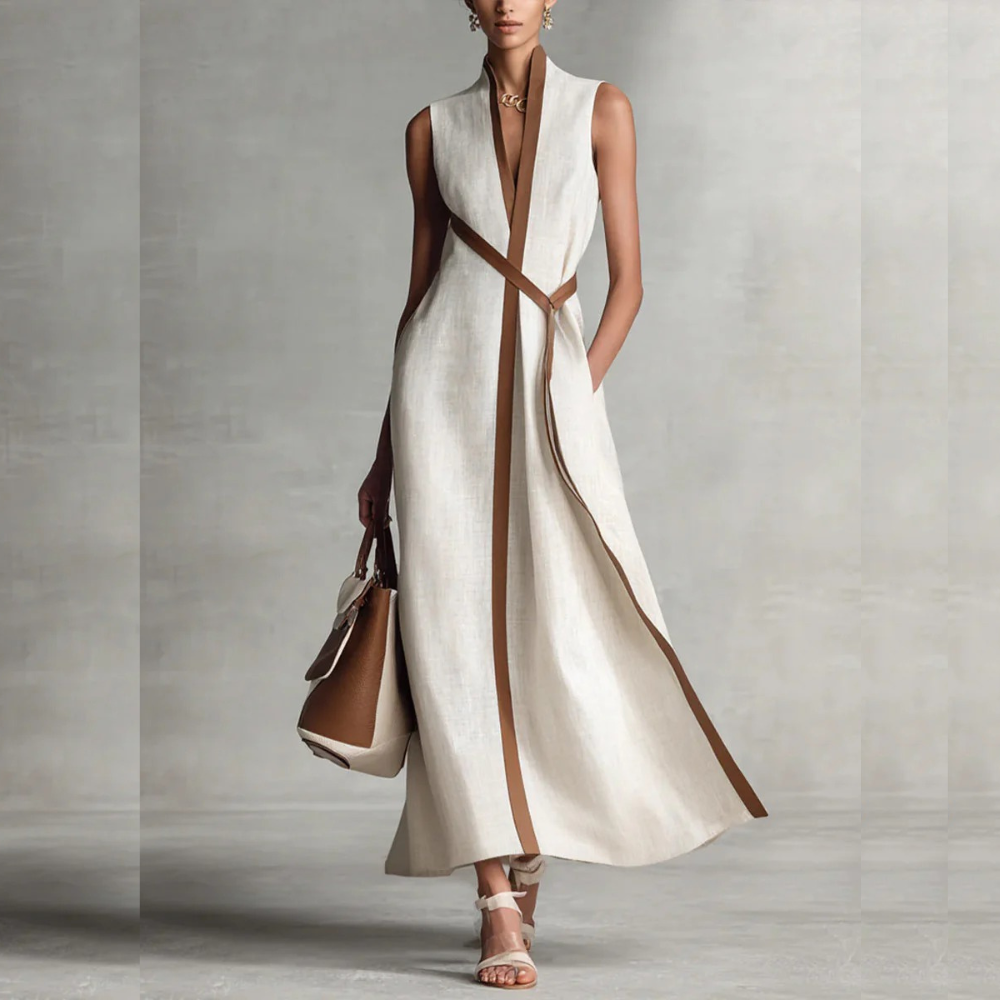 AURORE - PIPED DRESS