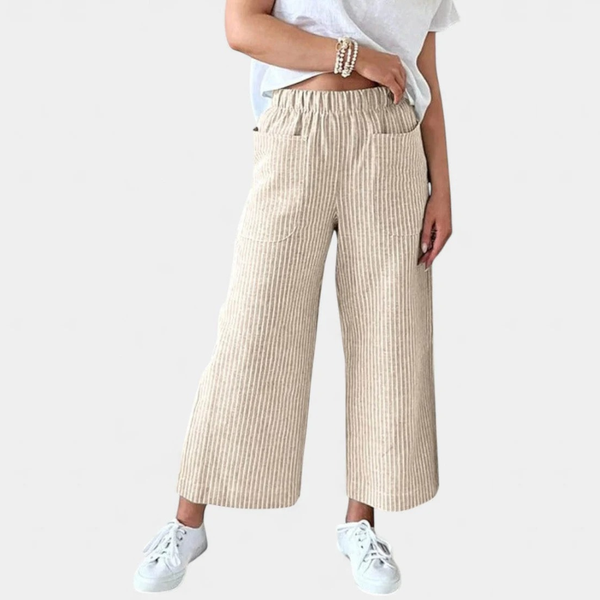 Leneire - Pantalones Livianos de Corte Relajado