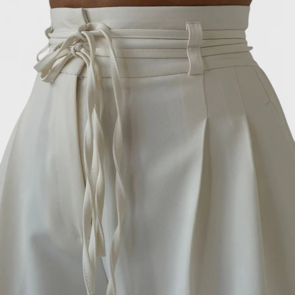 Dene - Pantalones de pierna ancha con cordones