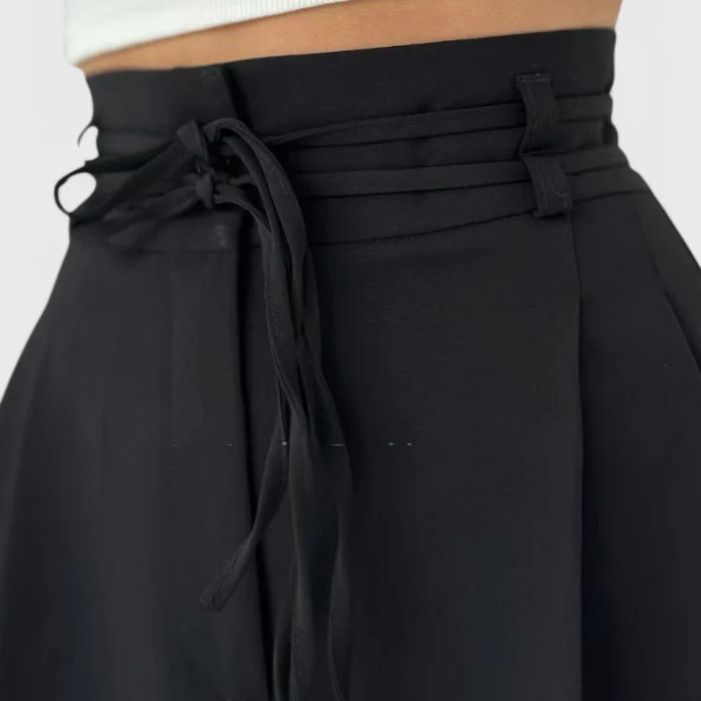 Dene - Pantalones de pierna ancha con cordones