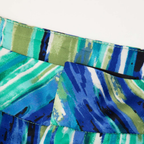 Ilina - Pantalones Rectos de Cintura Alta con Estampado de Mármol