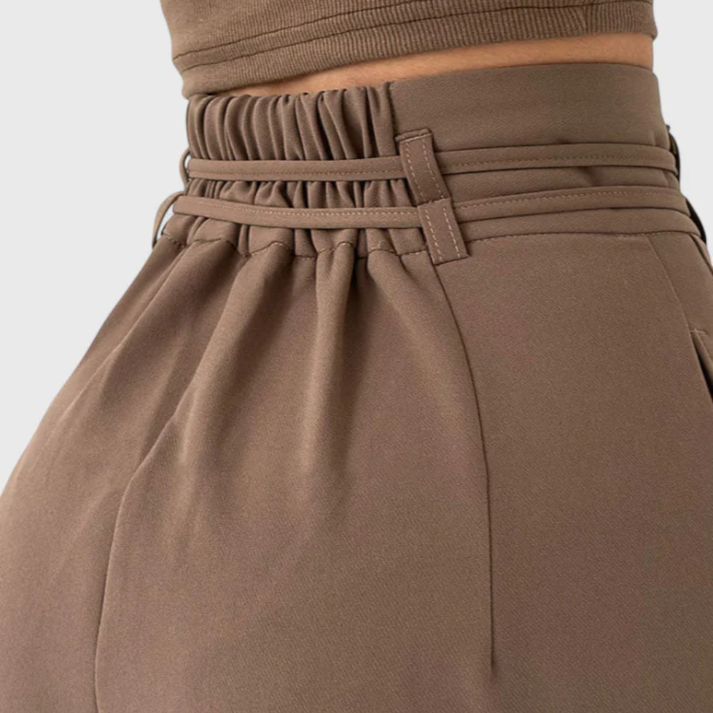 Dene - Pantalones de pierna ancha con cordones