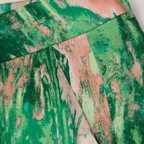 Ilina - Pantalones Rectos de Cintura Alta con Estampado de Mármol