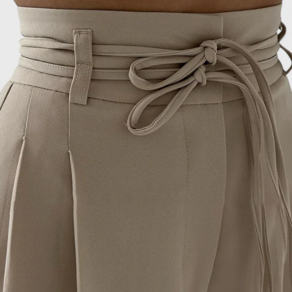 Dene - Pantalones de pierna ancha con cordones