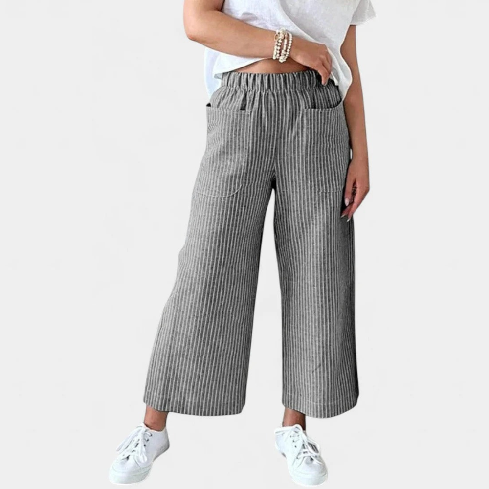 Leneire - Pantalones Livianos de Corte Relajado