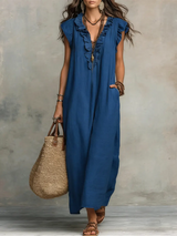 Canela -Vestido largo bohemio