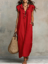 Canela -Vestido largo bohemio
