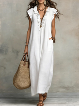 Canela -Vestido largo bohemio