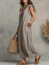Canela -Vestido largo bohemio