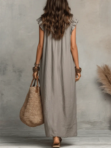 Canela -Vestido largo bohemio
