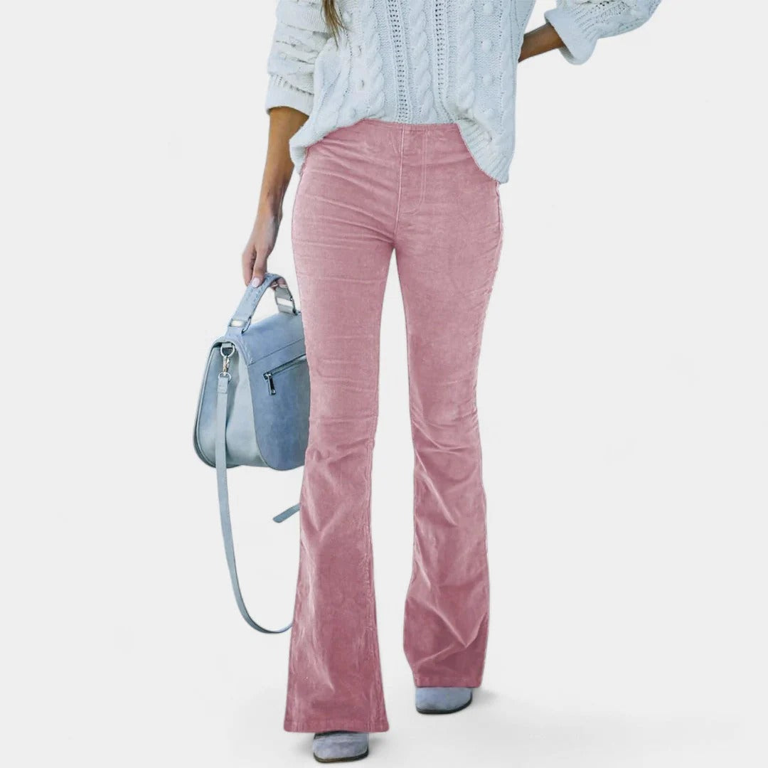 Nasthia - Pantalones Acampanados de Pana