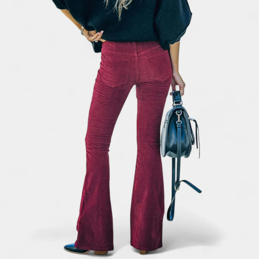 Nasthia - Pantalones Acampanados de Pana