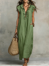 Canela -Vestido largo bohemio